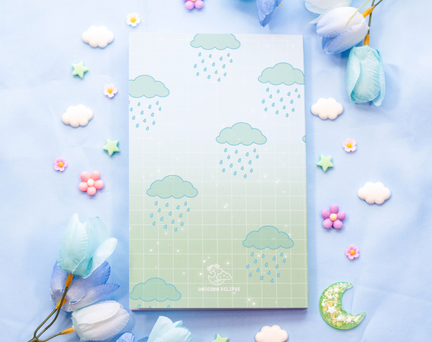Rainy Day Layflat Dotted Notebook
