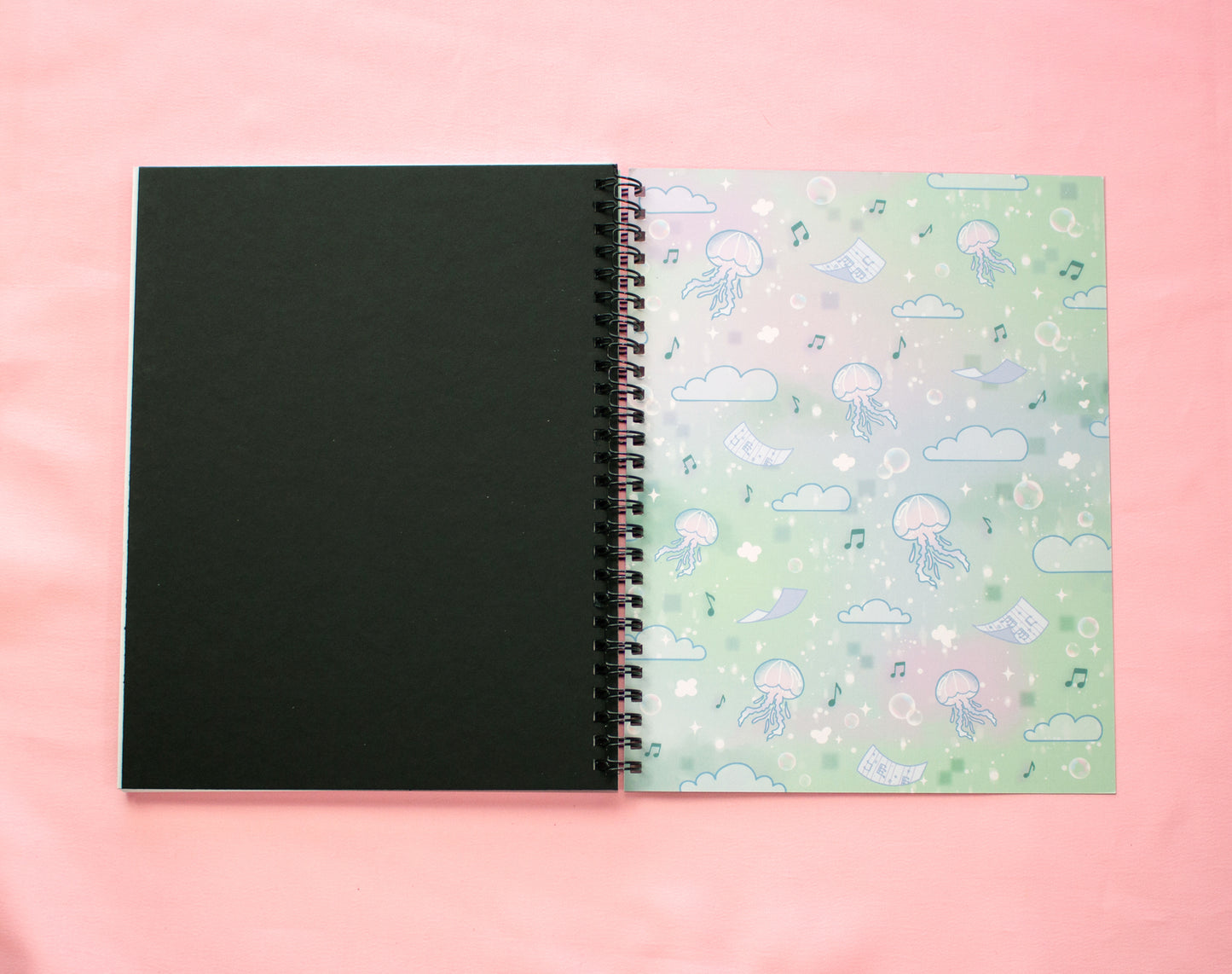 Blooming Records Spiral Lined Notebook (7x9")