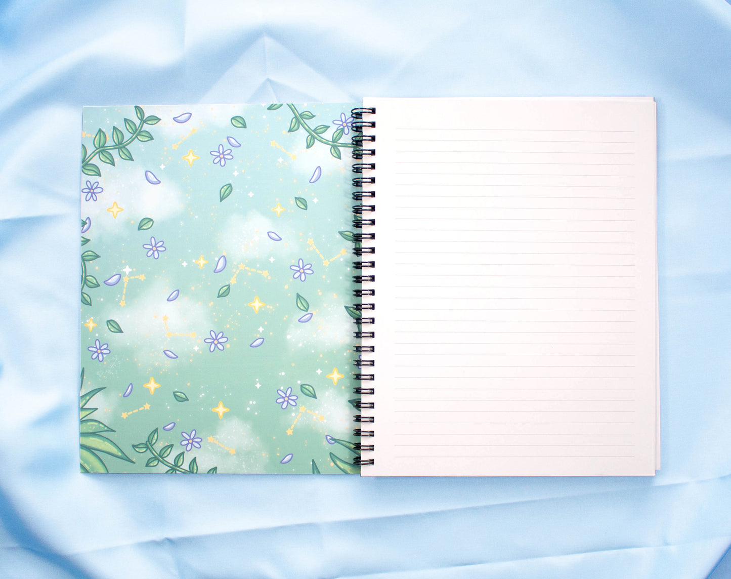 Botanical Bliss Spiral Lined Notebook (7x9")