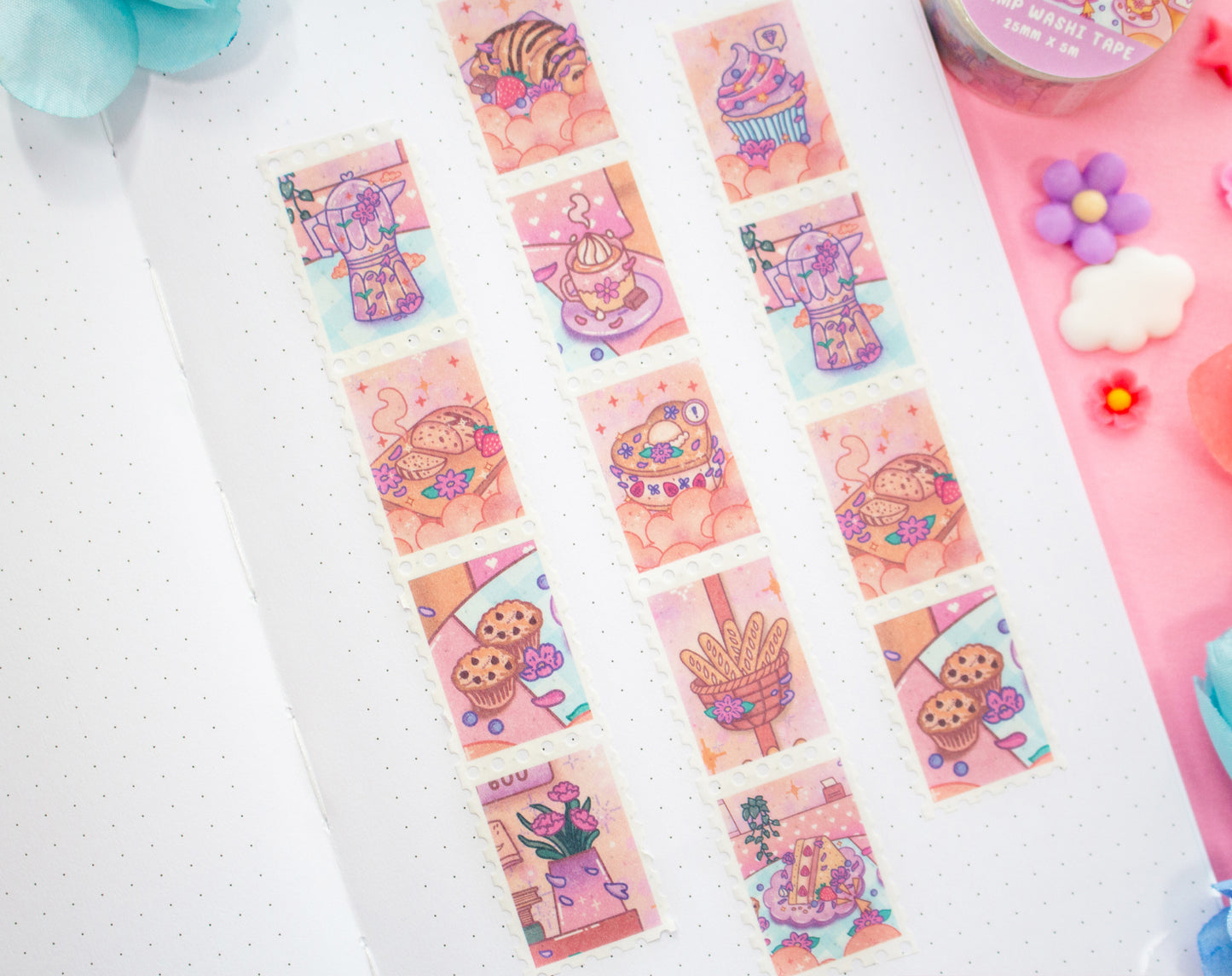 Cafe Quest Stamp Washi Tape