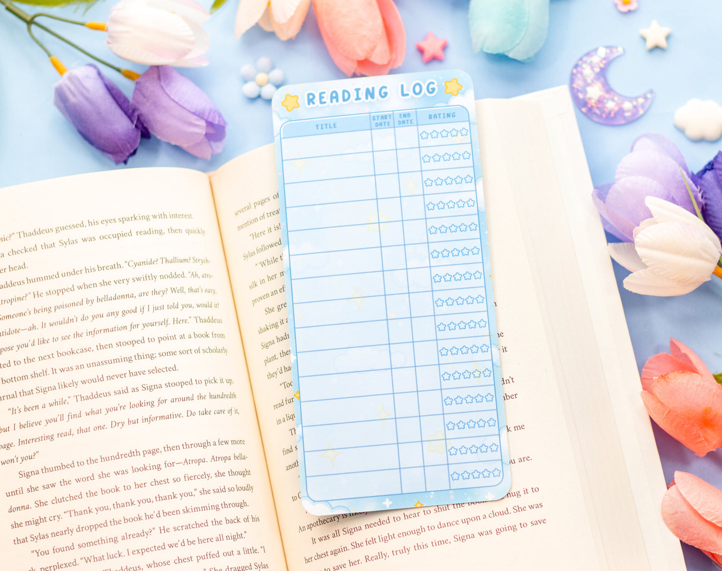 Craft Time Reading Log Bookmark