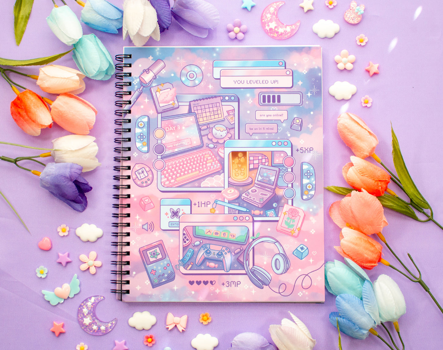 Game Time Spiral Lined Notebook (7x9")