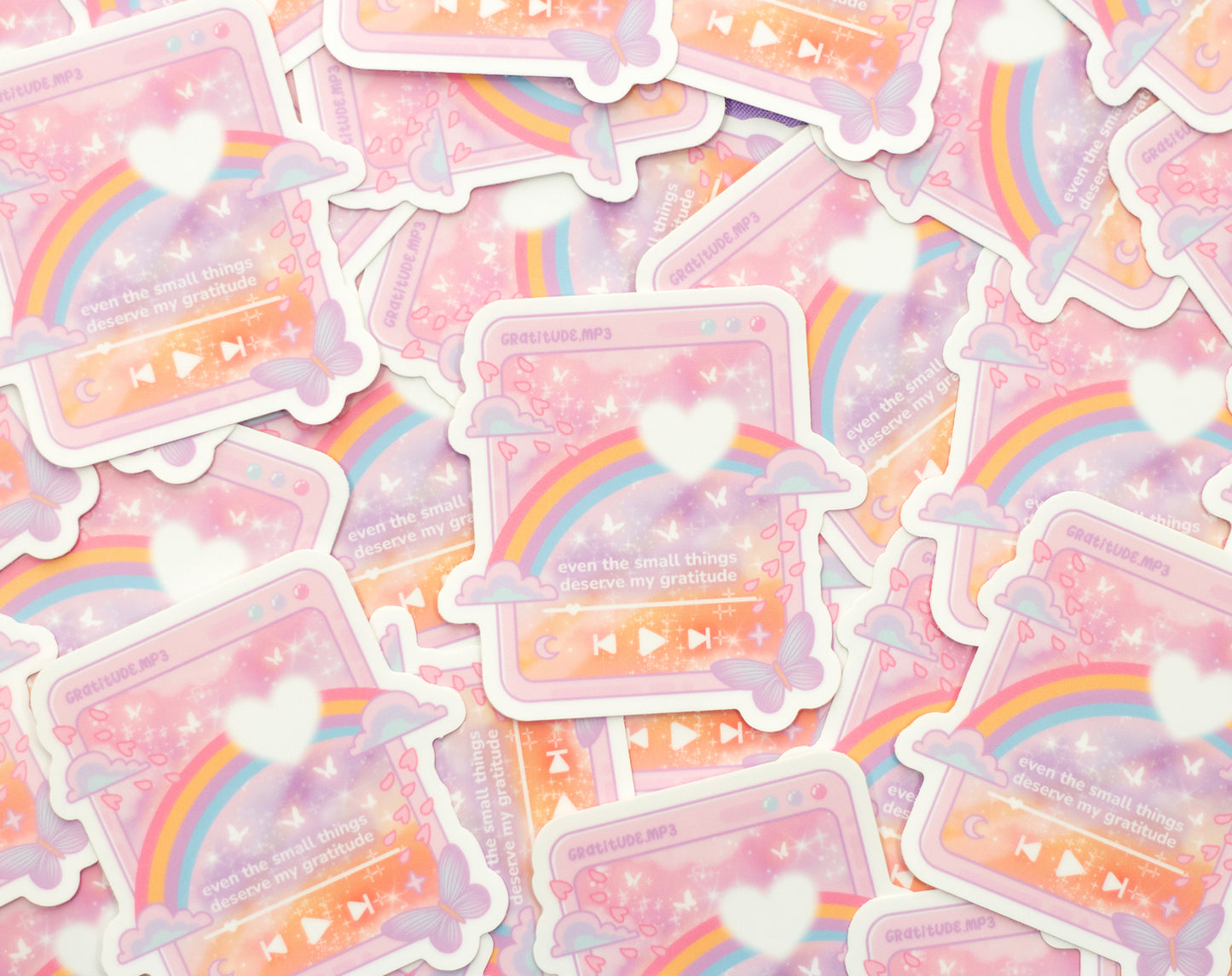 Gratitude Music Player Sticker