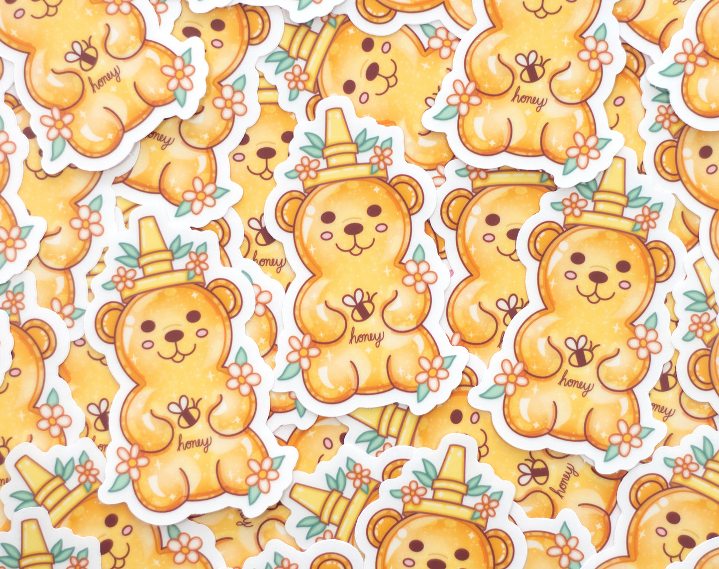 Honey Bear Clear Sticker