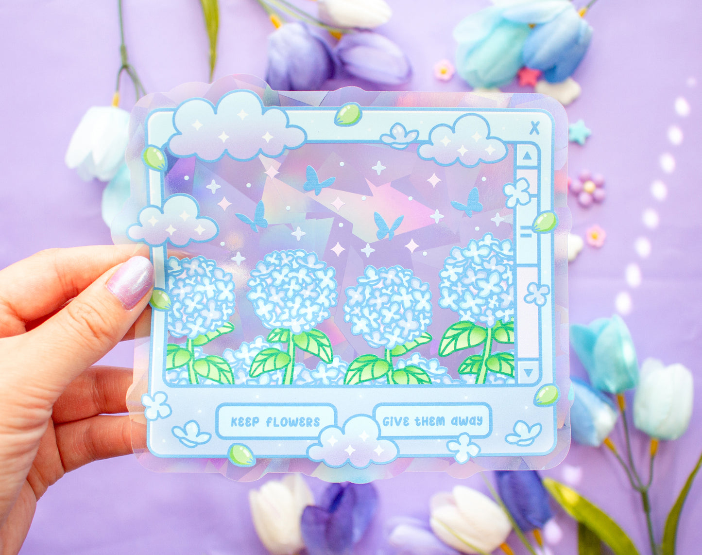 Hydrangea Dreams Suncatcher Sticker