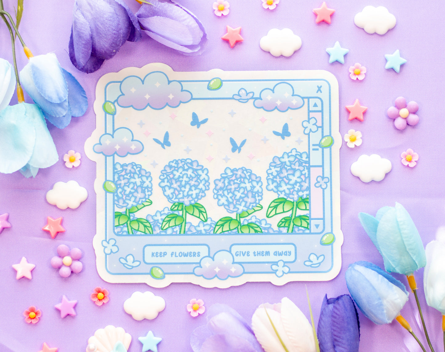 Hydrangea Dreams Suncatcher Sticker