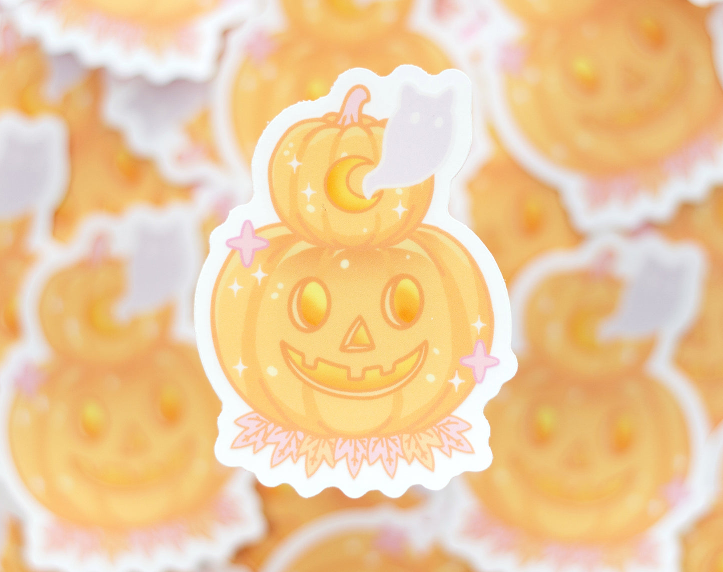Jack-o-lantern Clear Sticker