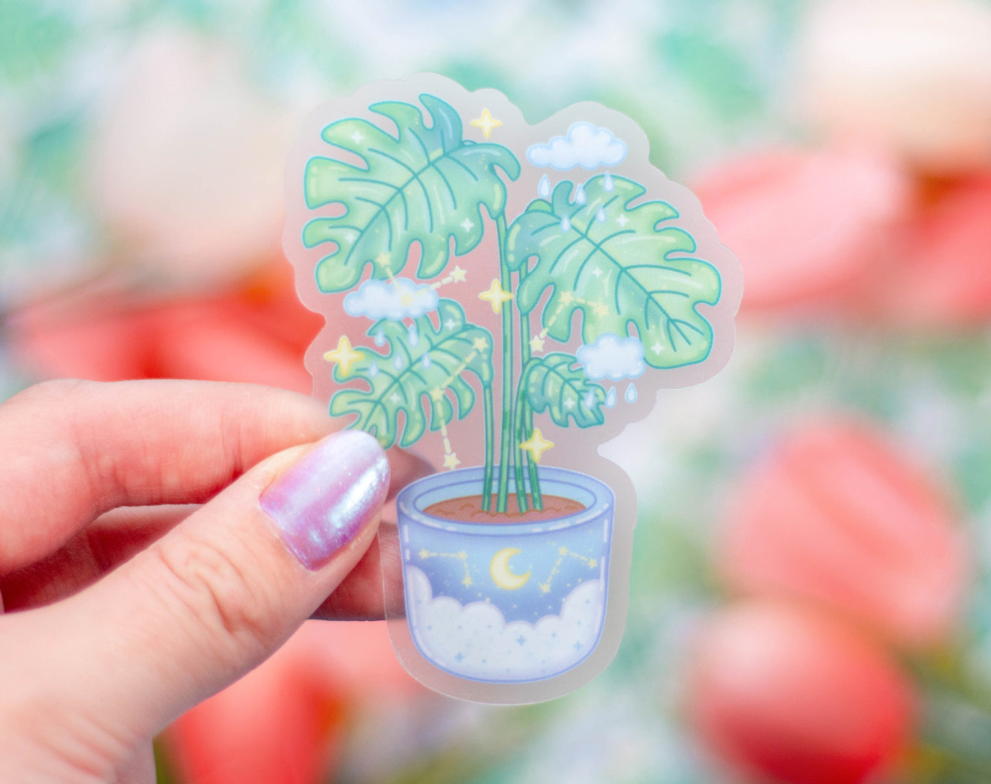 Monstera Clear Sticker