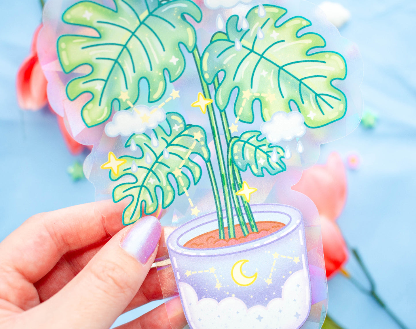 Monstera Suncatcher Sticker