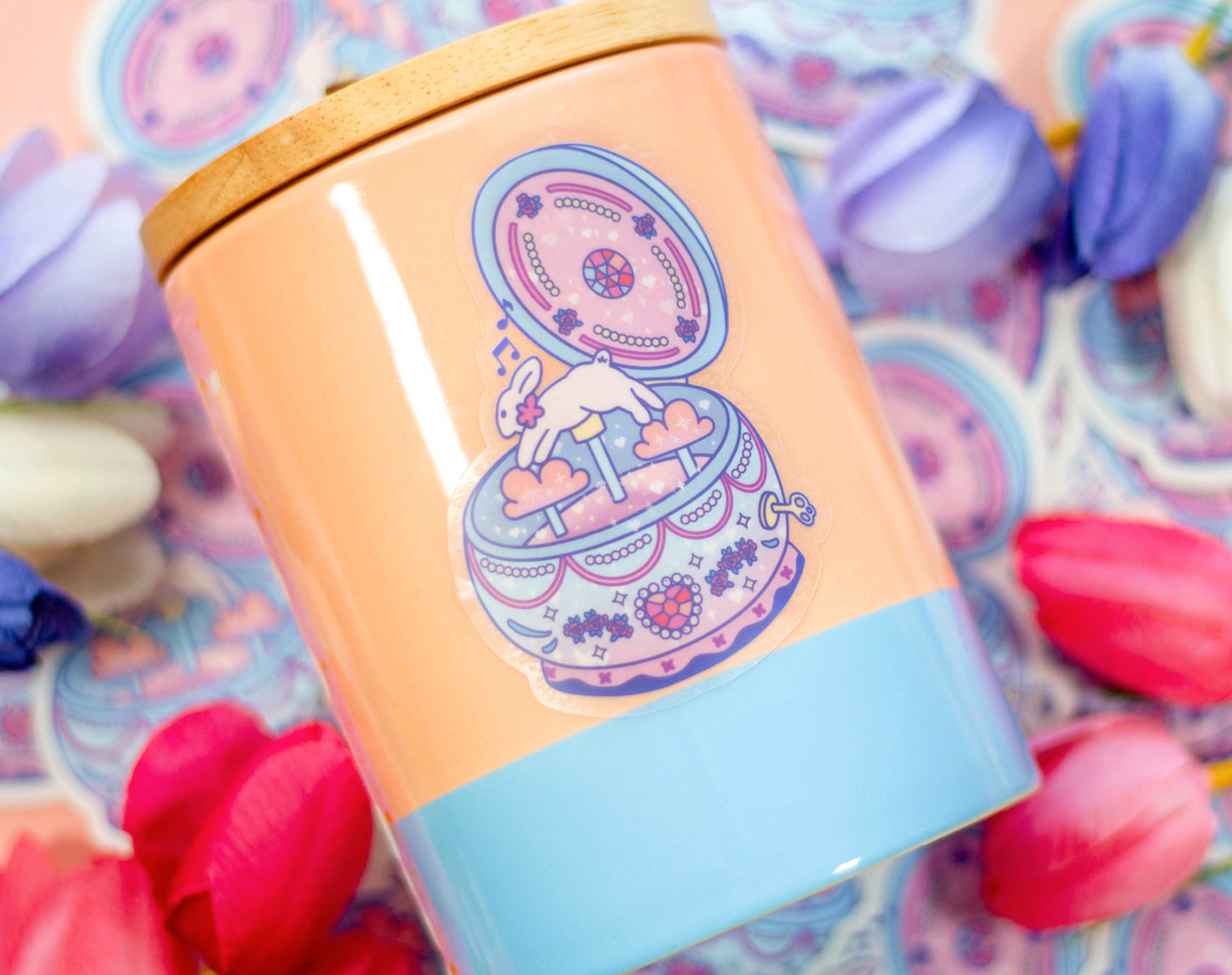 Music Box Clear Sticker
