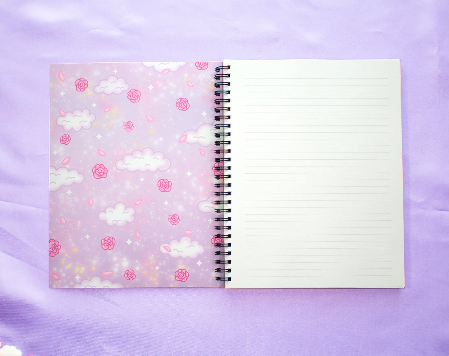 Pastel Academia Spiral Lined Notebook (7x9")