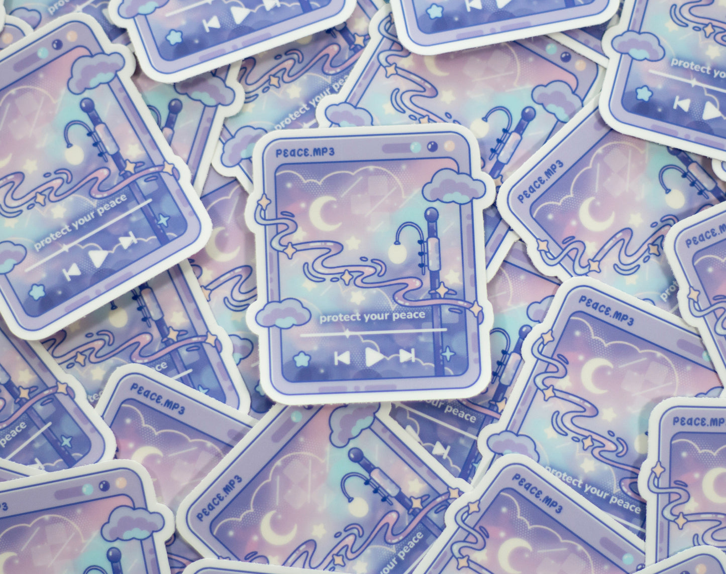Peace Music Player Sticker