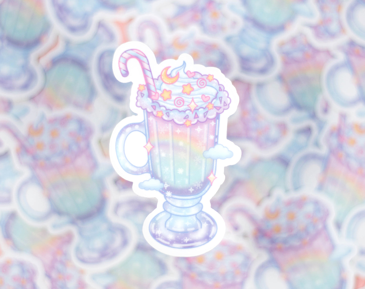 Peppermint Mocha Clear Sticker