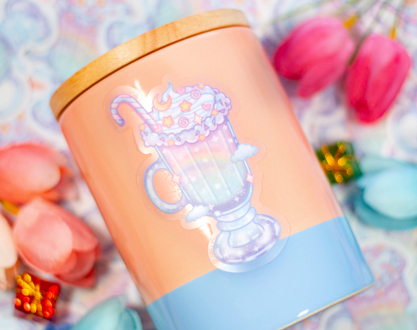 Peppermint Mocha Clear Sticker