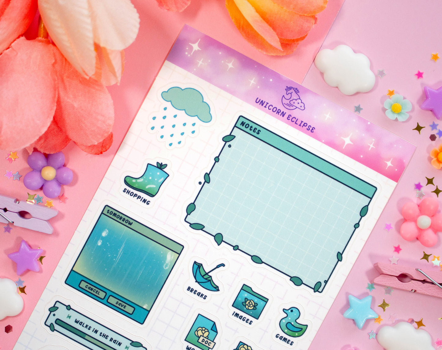 Rainy Day Sticker Sheet