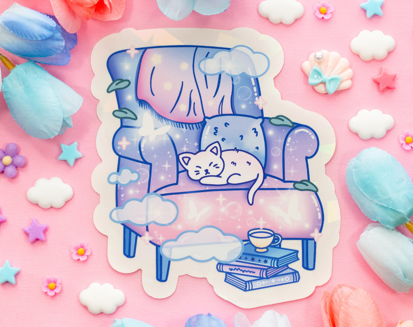 Reading Chair Suncatcher Sticker