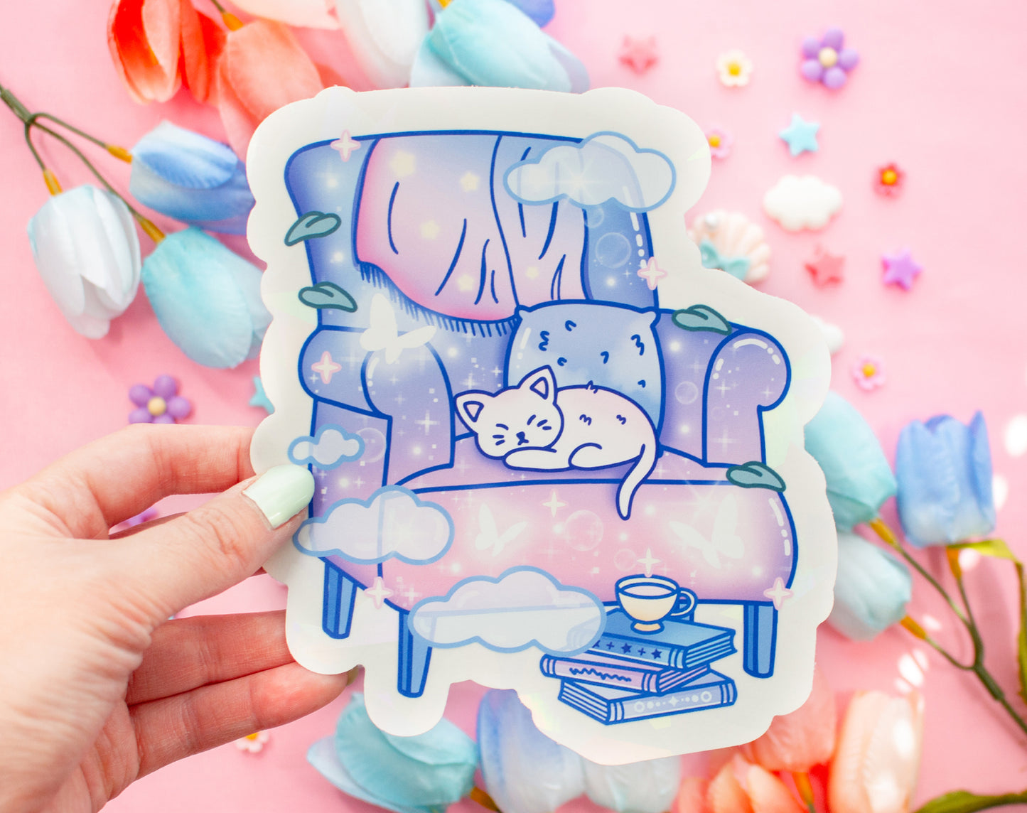 Reading Chair Suncatcher Sticker