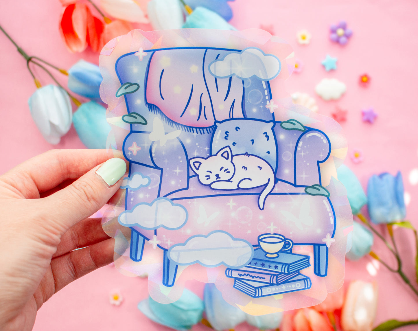 Reading Chair Suncatcher Sticker
