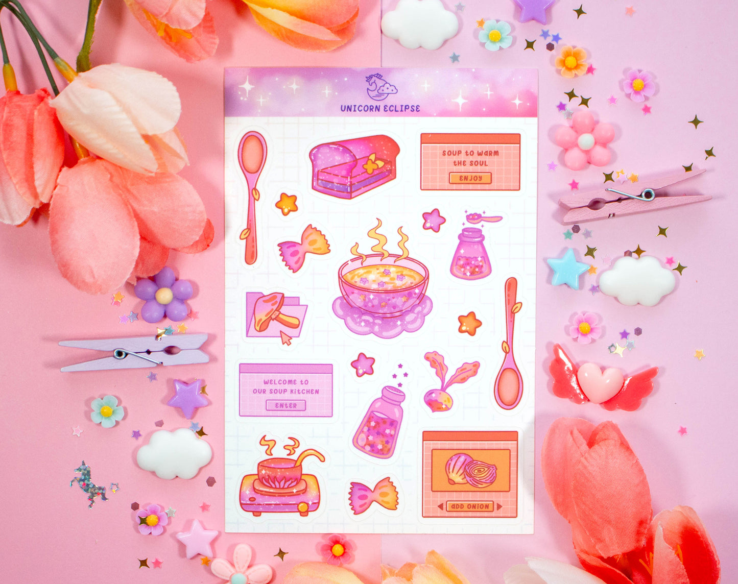 Soup Cafe Sticker Sheet