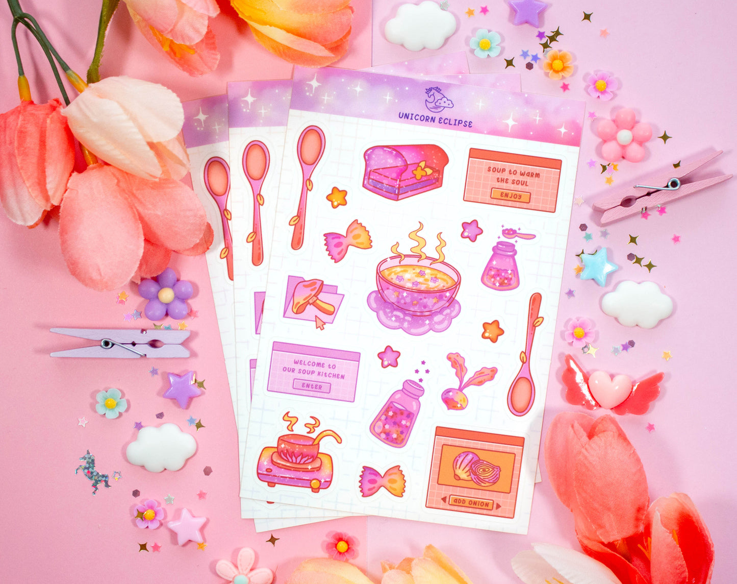 Soup Cafe Sticker Sheet