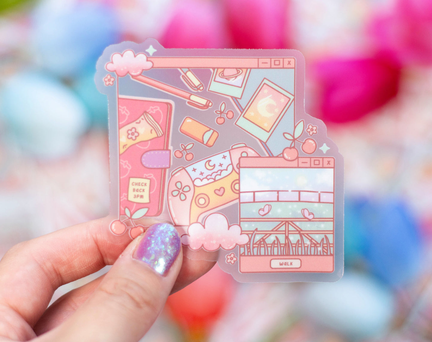 Study Break Clear Sticker