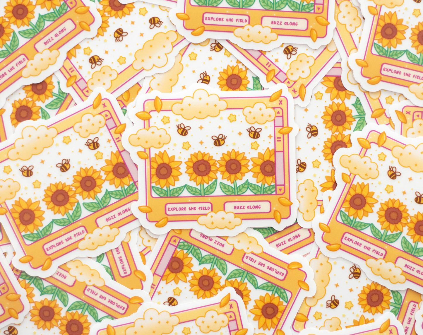 Sunflower Dreams Clear Sticker