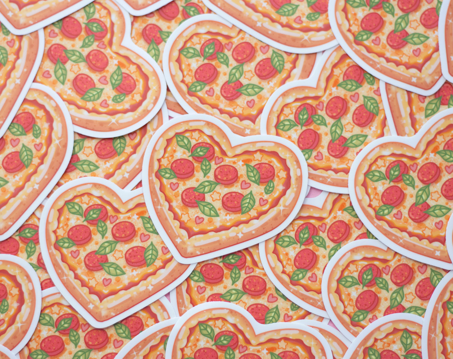 Heart Pizza Sticker