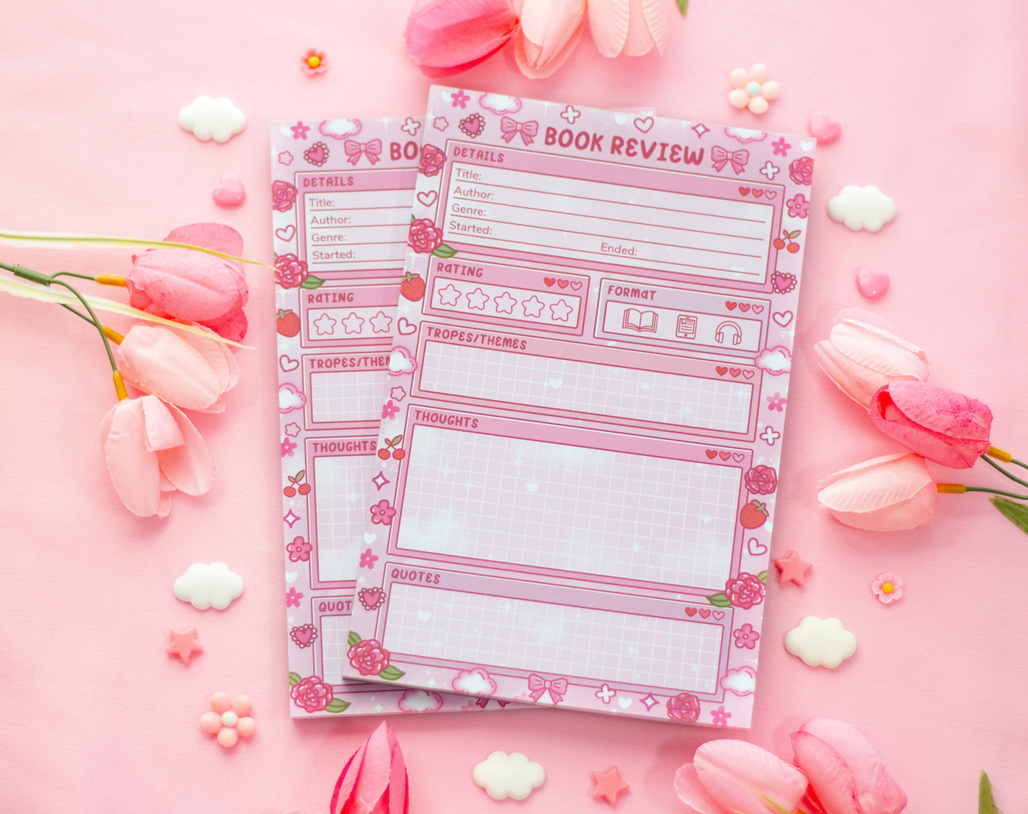 Love Story Book Review Pad