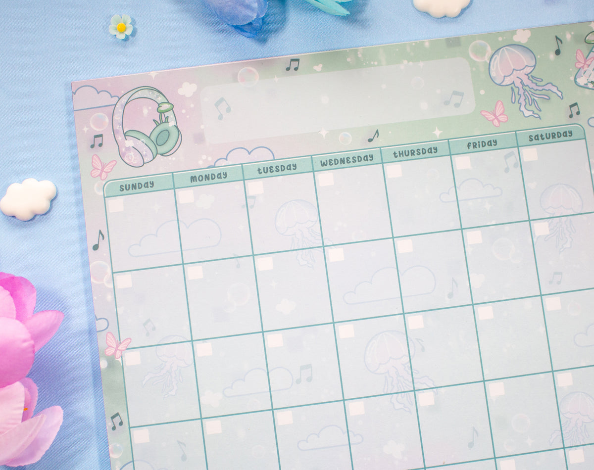 Blooming Records Monthly Planner Pad