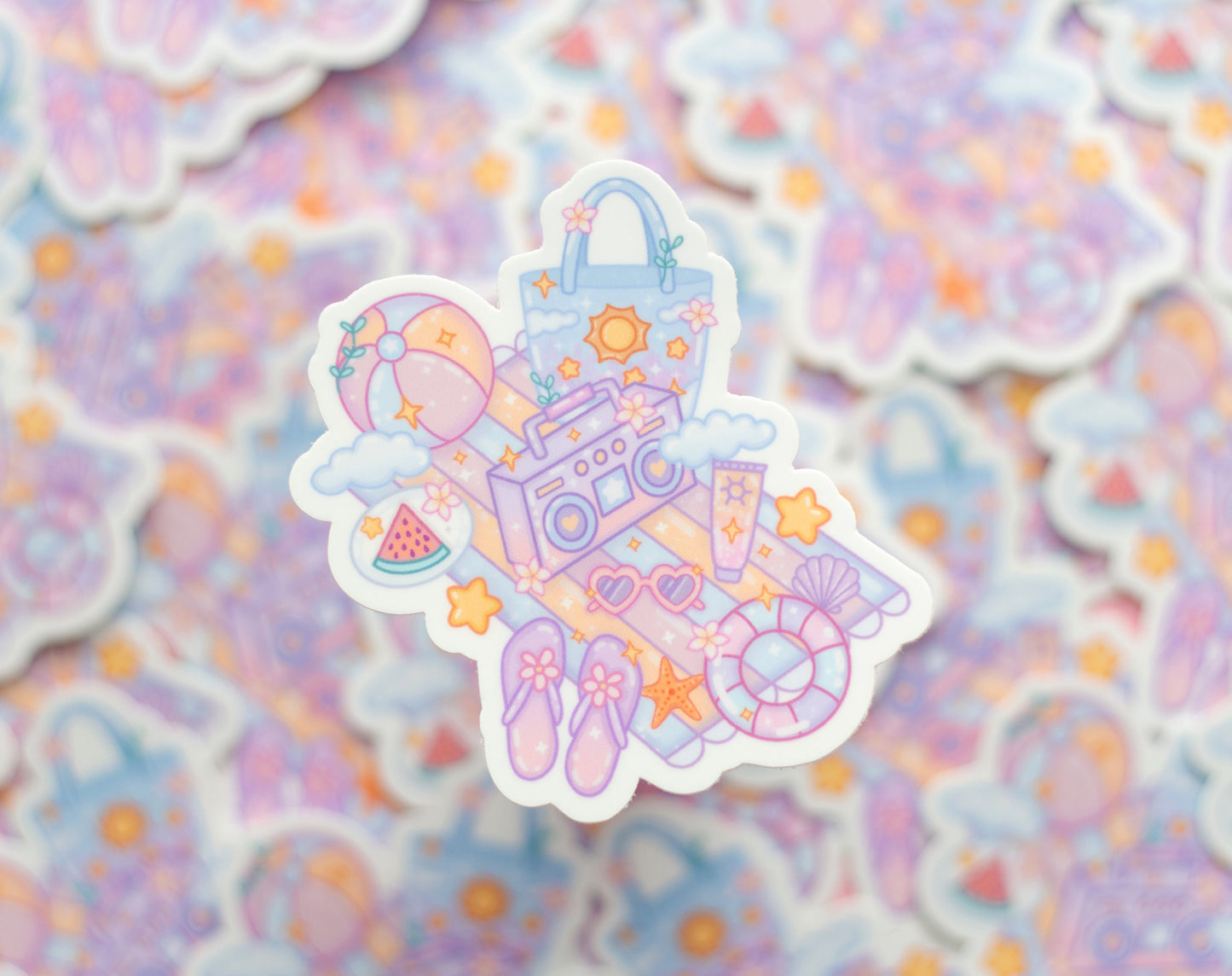 Beach Towel Sticker