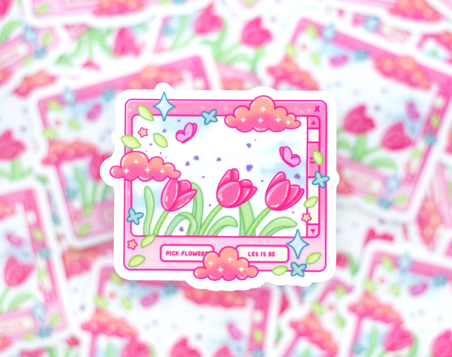 Tulip Dreams Clear Sticker