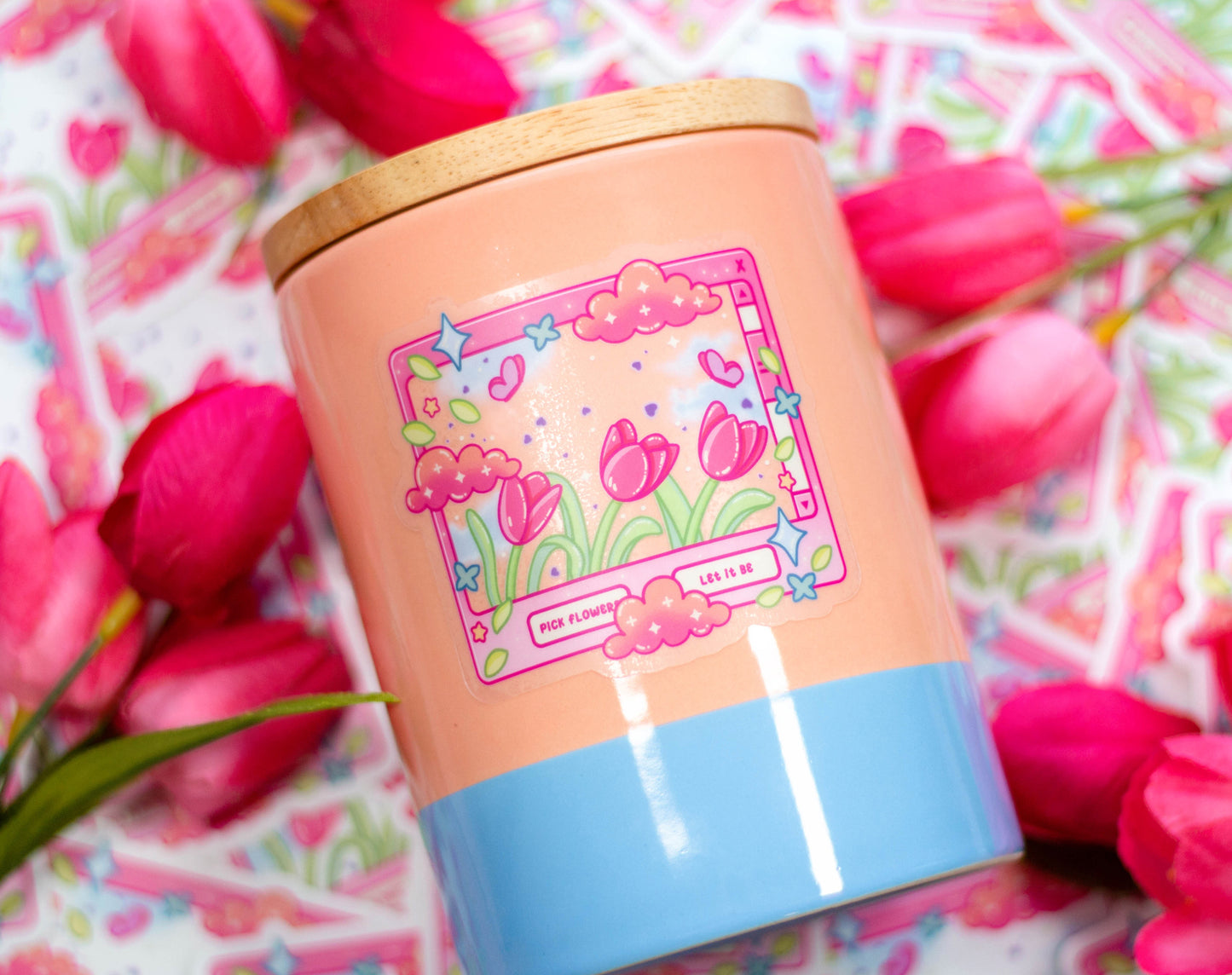 Tulip Dreams Clear Sticker