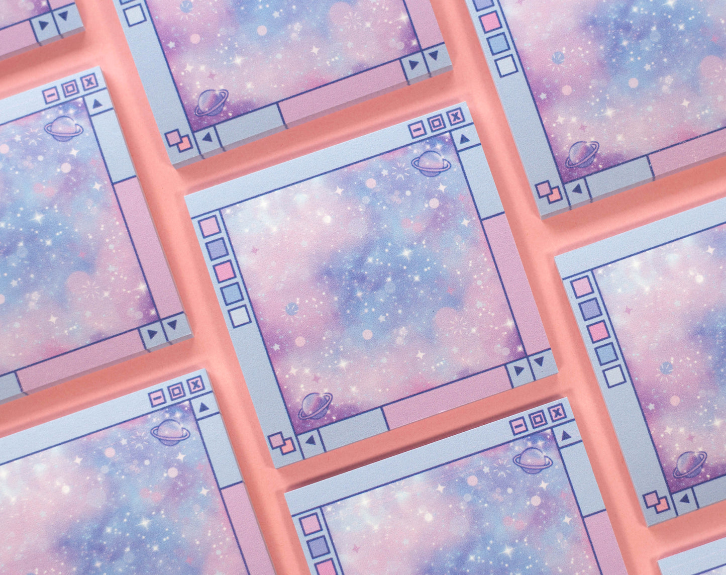Blue Galaxy Window Sticky Note