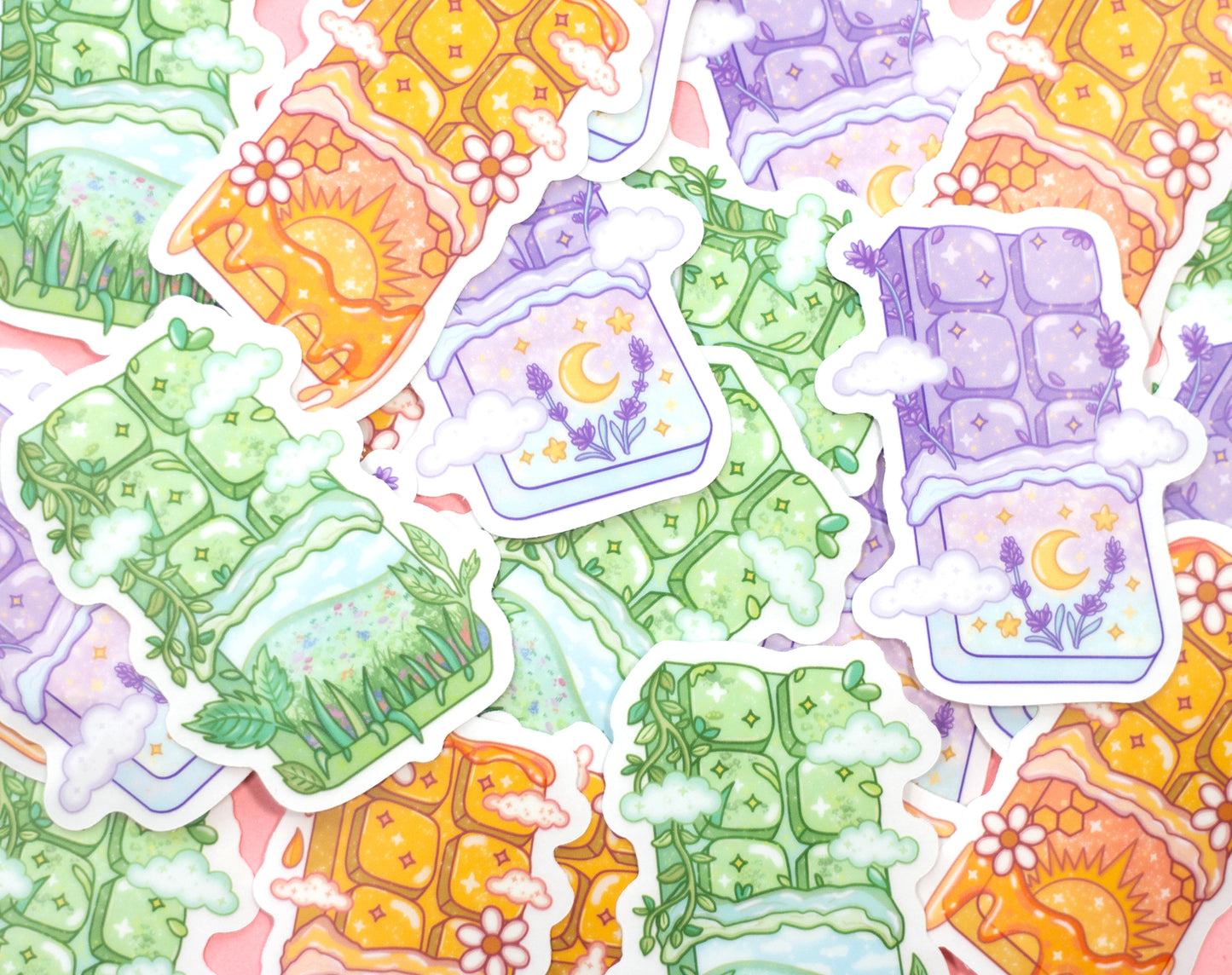 Chocolate Bar Clear Stickers