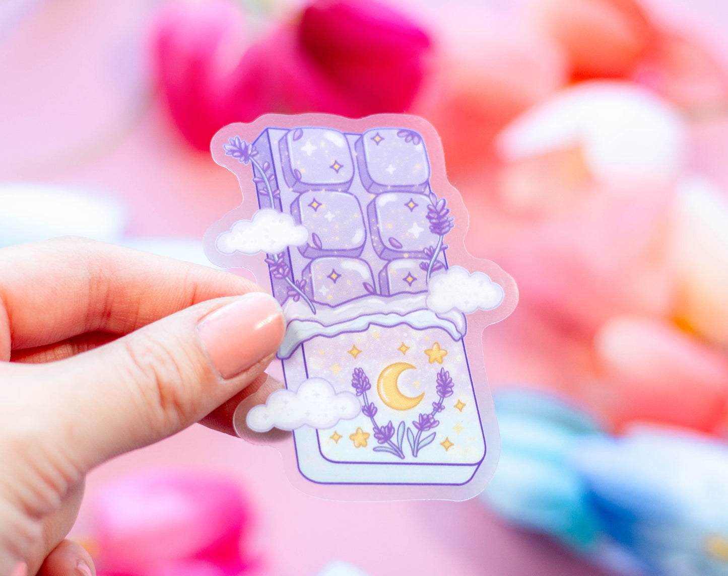 Chocolate Bar Clear Stickers
