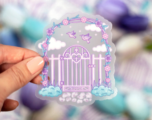 Secret Garden Gate Clear Sticker