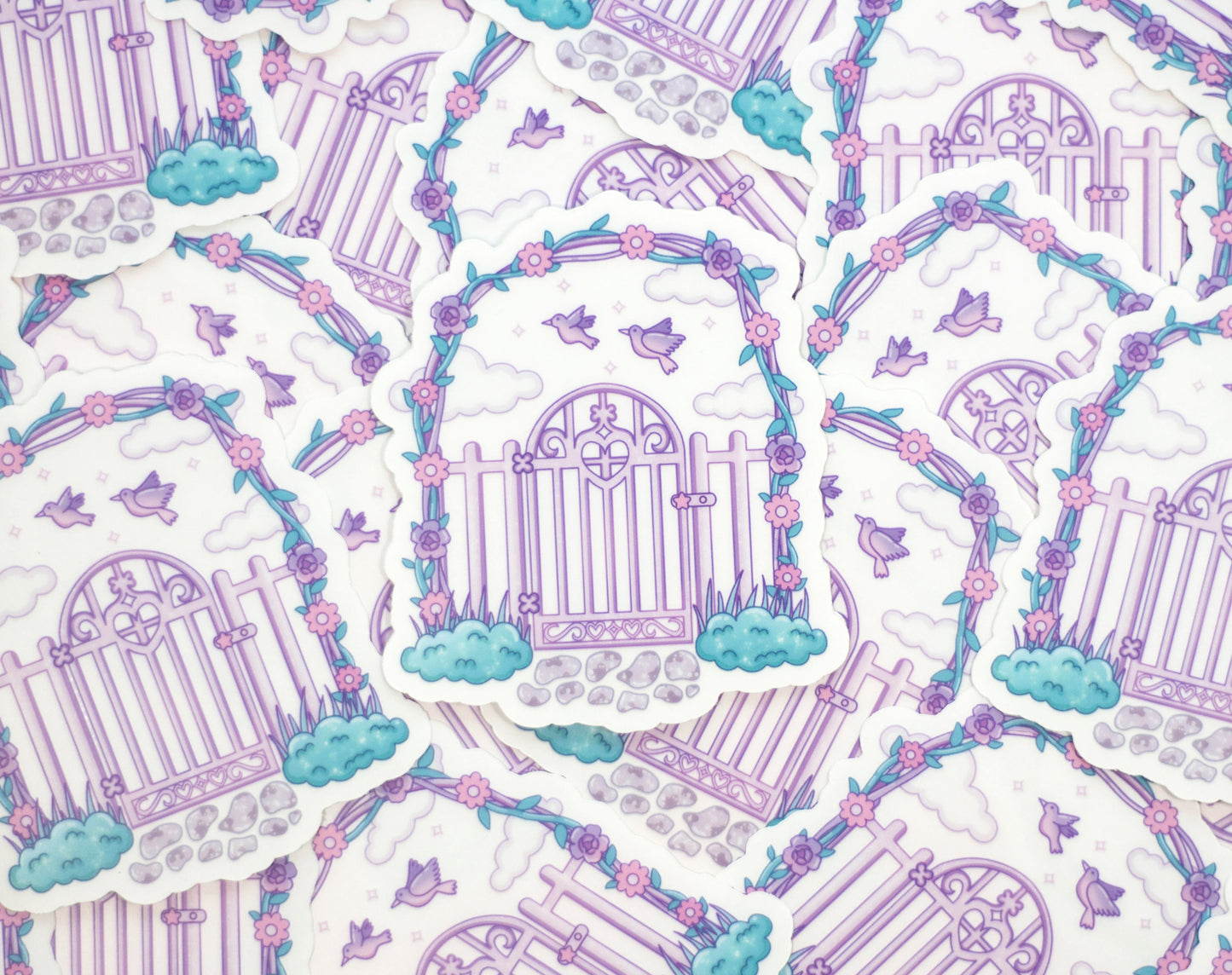 Secret Garden Gate Clear Sticker