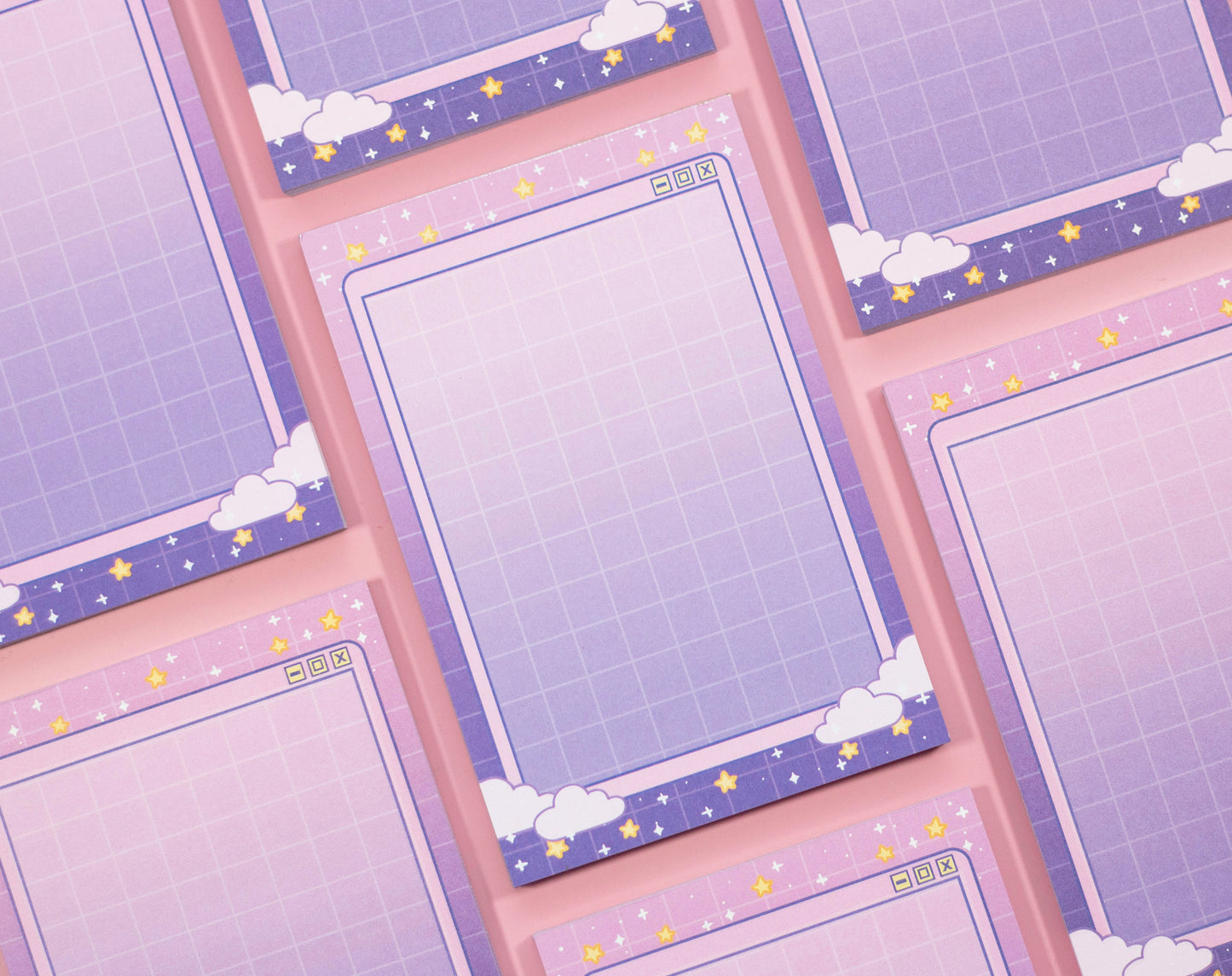 Purple Gradient Clouds Notepad