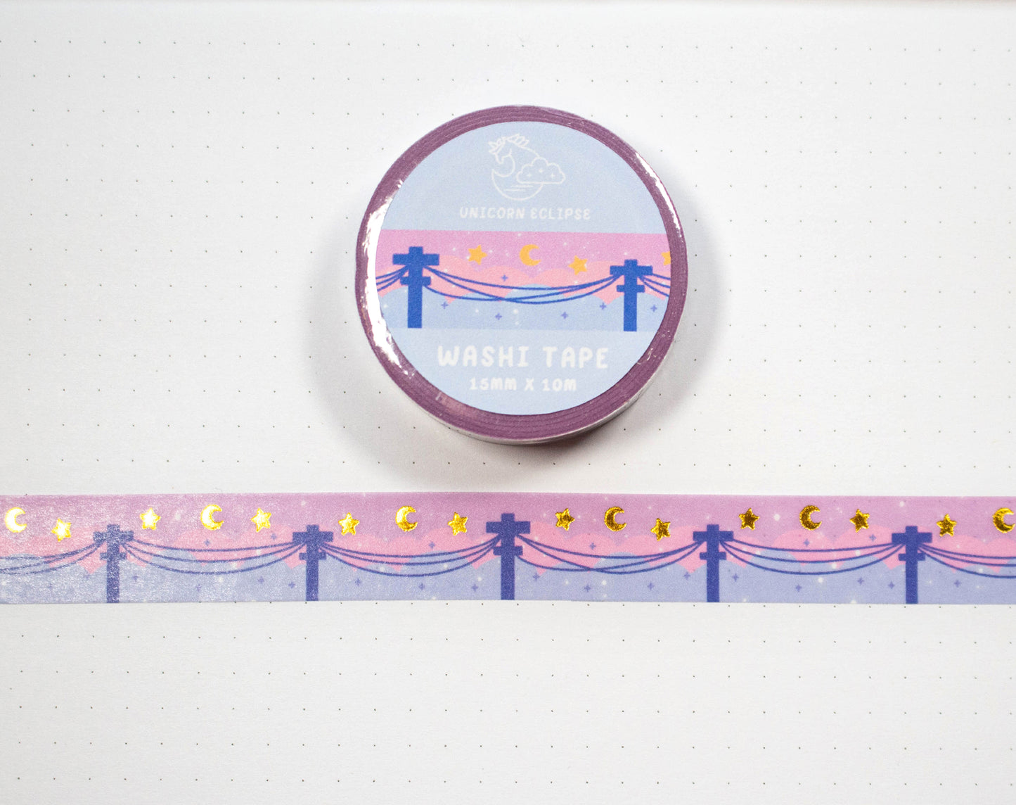 Powerlines Gold Foil Washi Tape