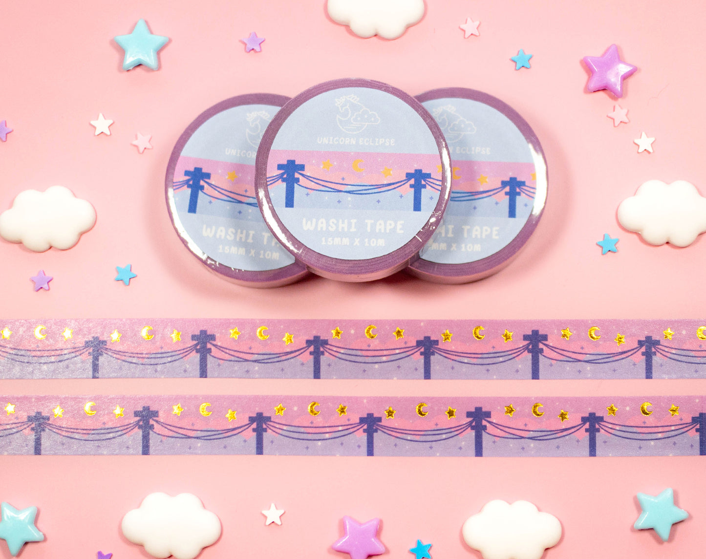 Powerlines Gold Foil Washi Tape