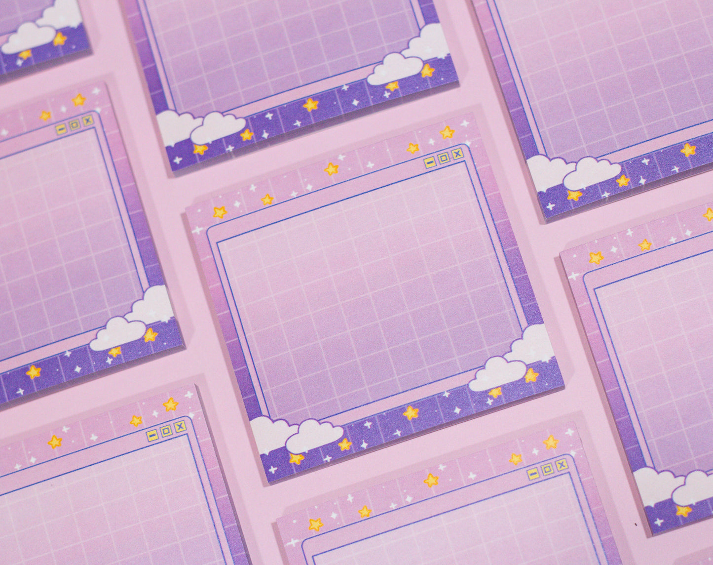 Purple Gradient Clouds Sticky Notes