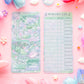 Blooming Records Reading Log Bookmark