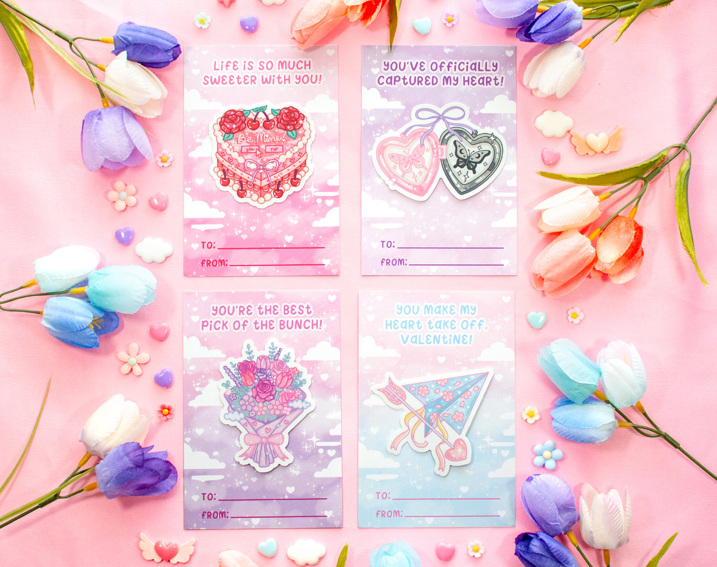 Valentine's Day Sticker Cards