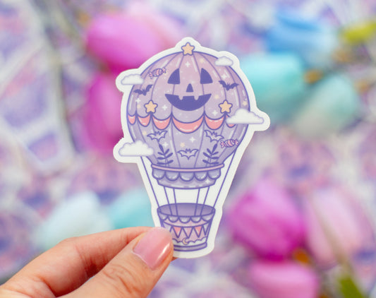 Midnight Hot Air Balloon Sticker