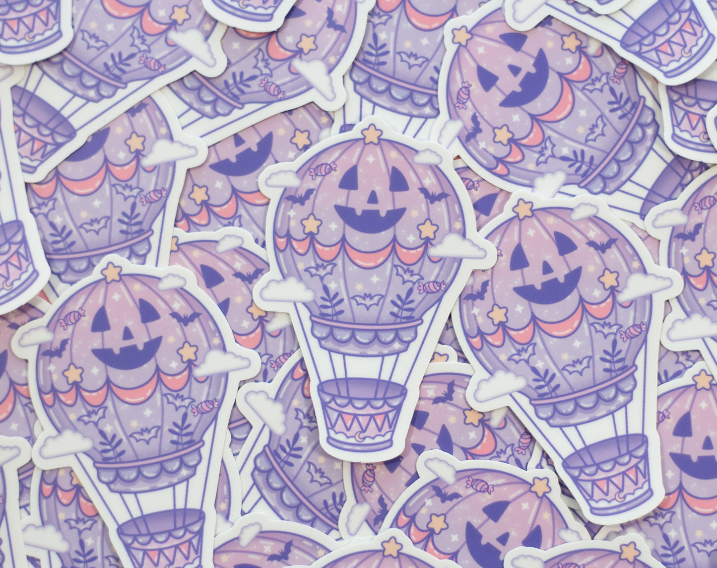 Midnight Hot Air Balloon Sticker