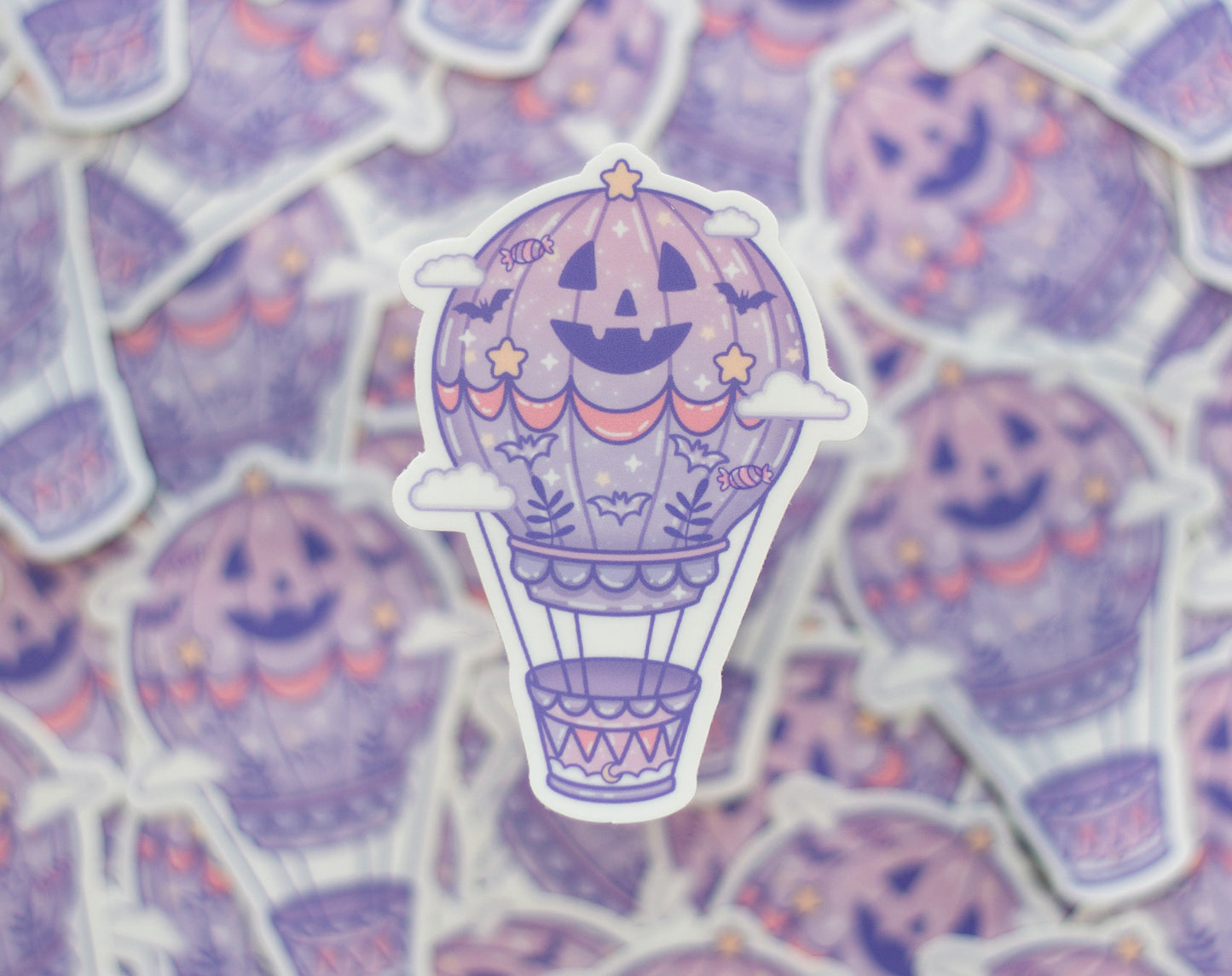 Midnight Hot Air Balloon Sticker
