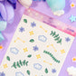 Botanical Bliss Clear Deco Sticker Sheet