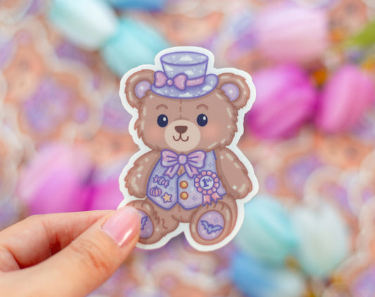 Midnight Carnival Teddy Bear Sticker