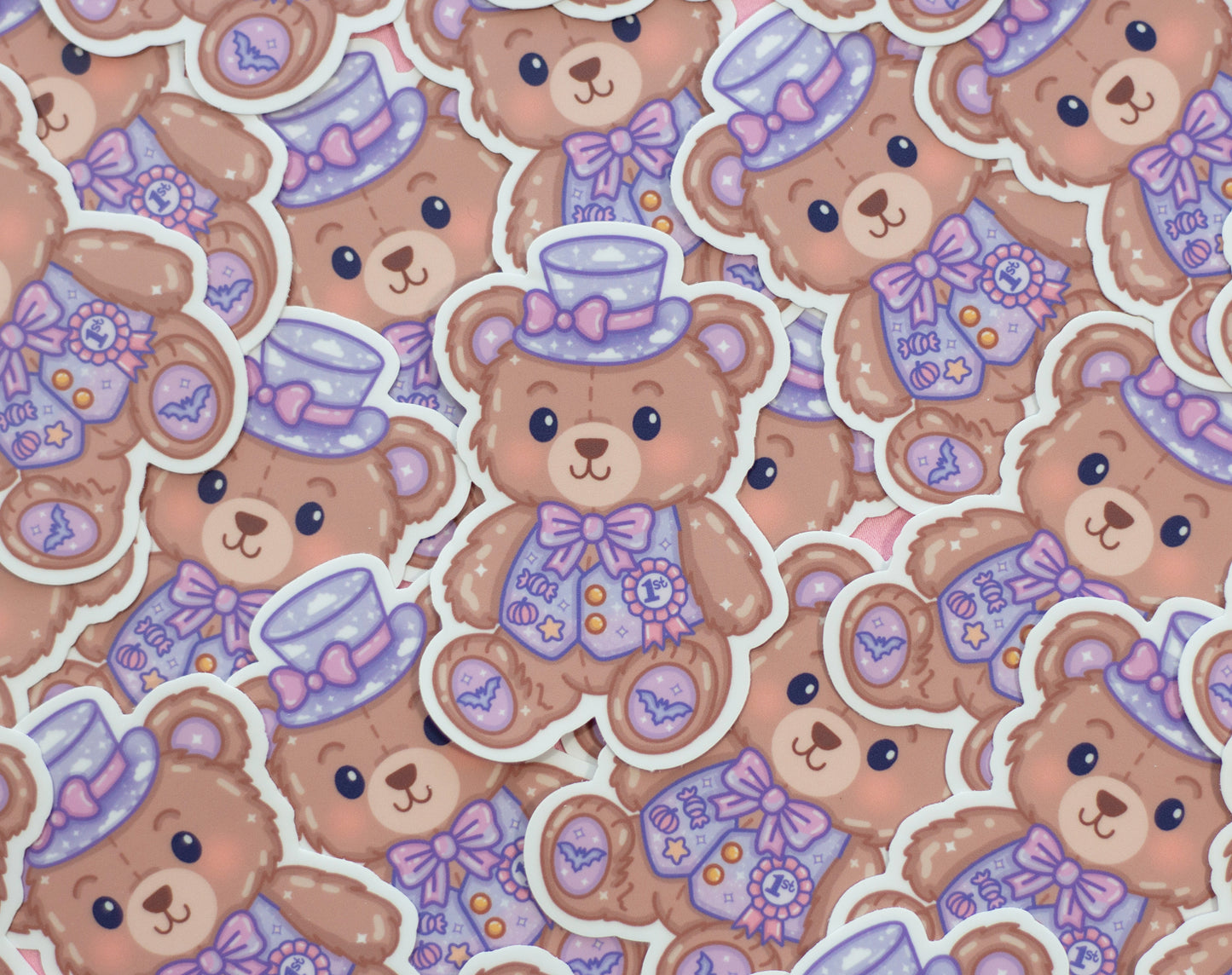 Midnight Carnival Teddy Bear Sticker