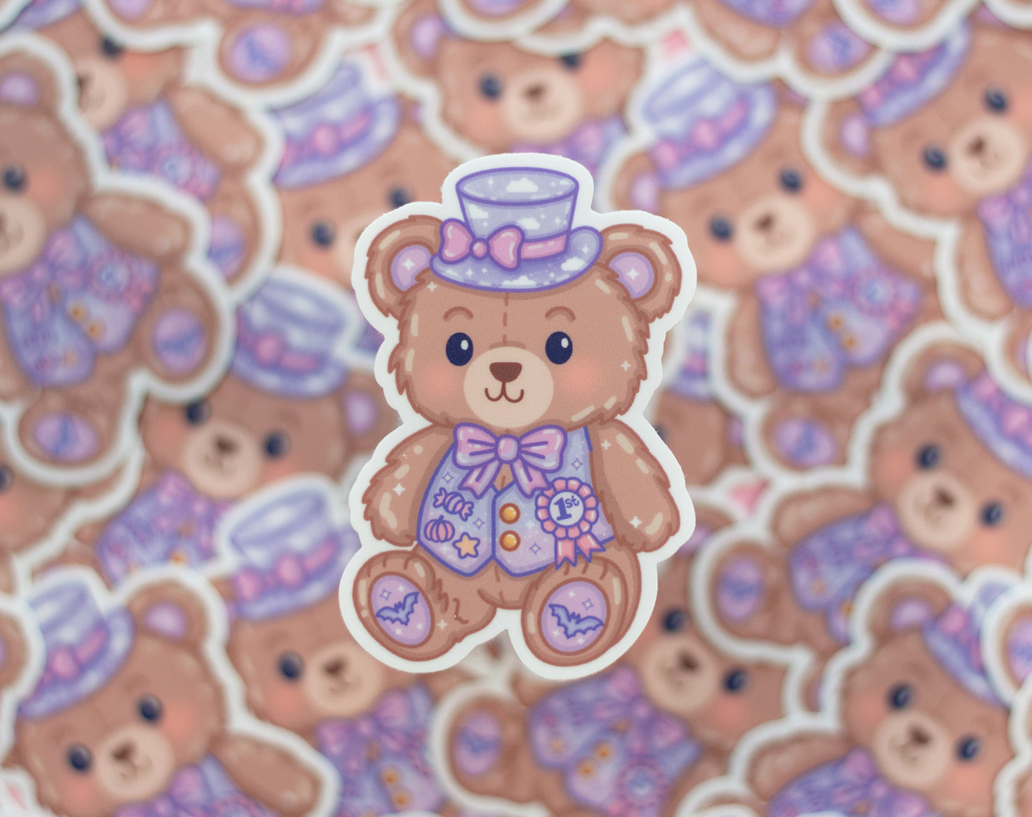 Midnight Carnival Teddy Bear Sticker